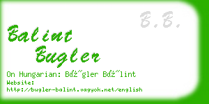 balint bugler business card